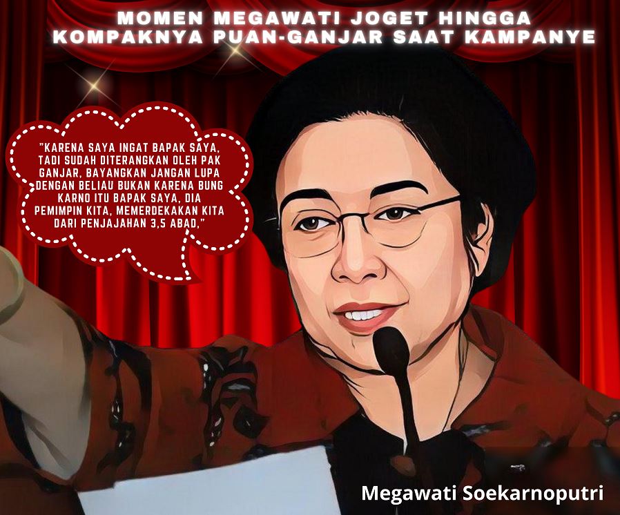 Momen Megawati Joget hingga Kompaknya Puan-Ganjar Saat Kampanye