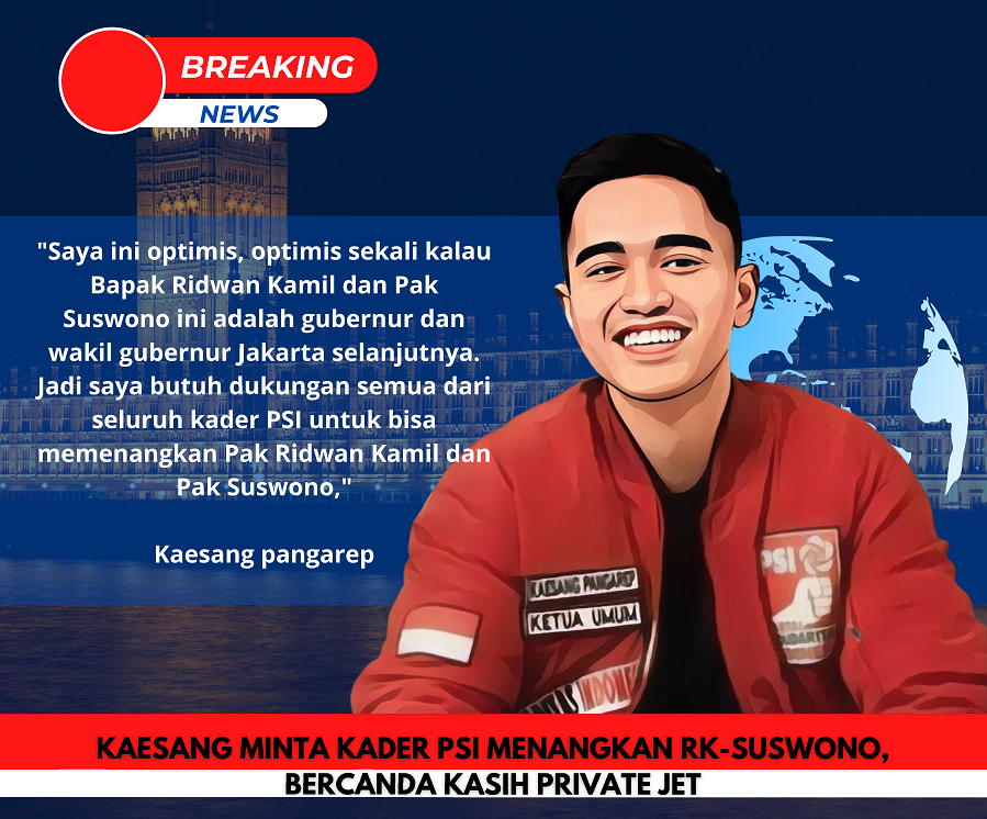 Kaesang Minta Kader PSI Menangkan RK-Suswono, Bercanda Kasih Private Jet