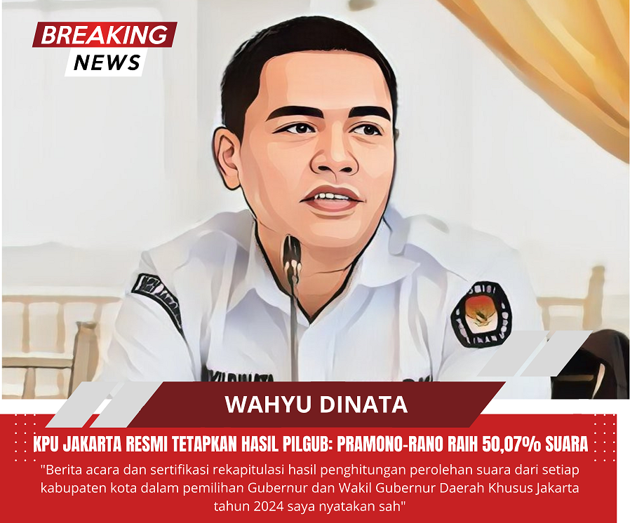 KPU Jakarta Resmi Tetapkan Hasil Pilgub: Pramono-Rano Raih 50,07% Suara